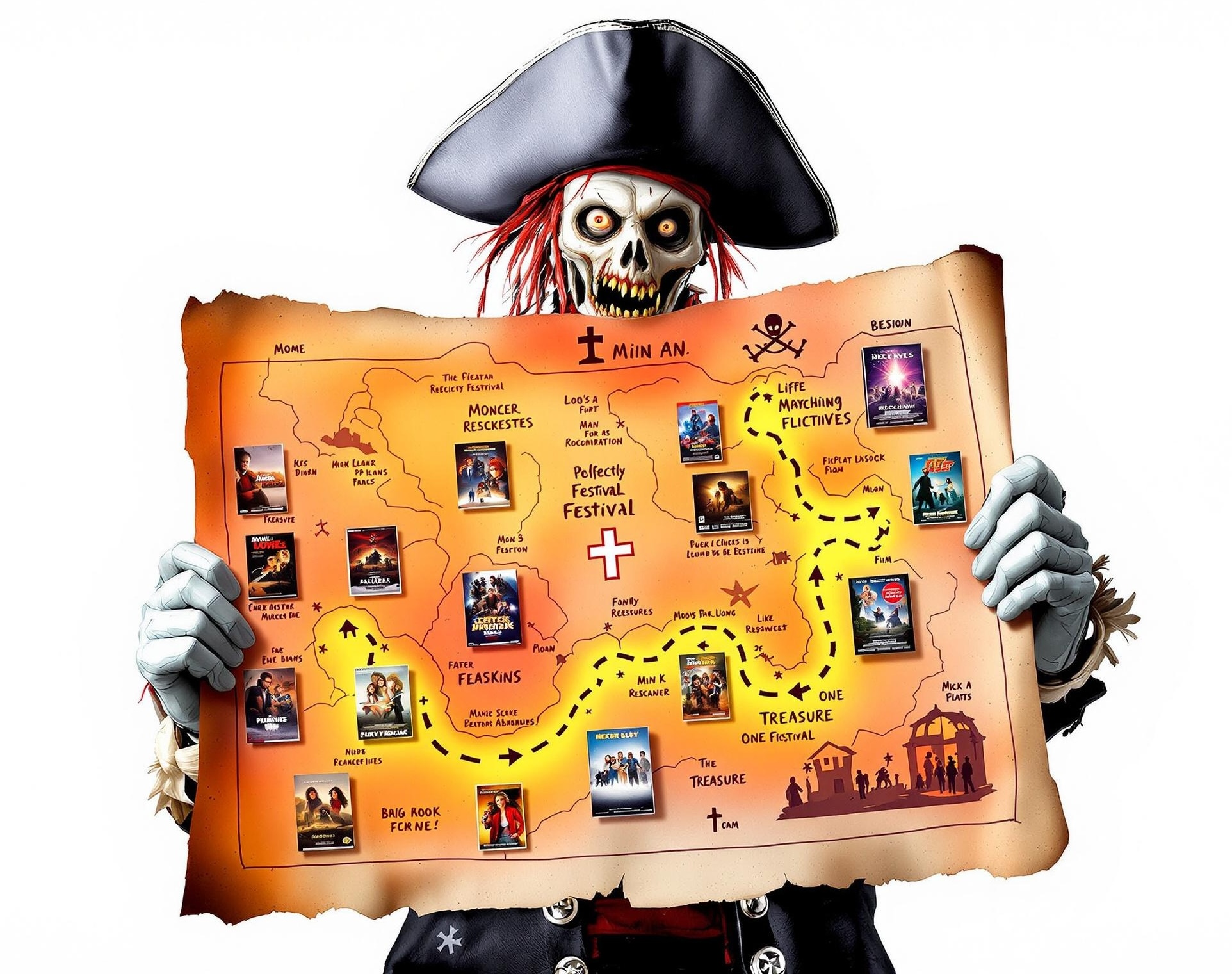 Zombie Pirate with Festival Map